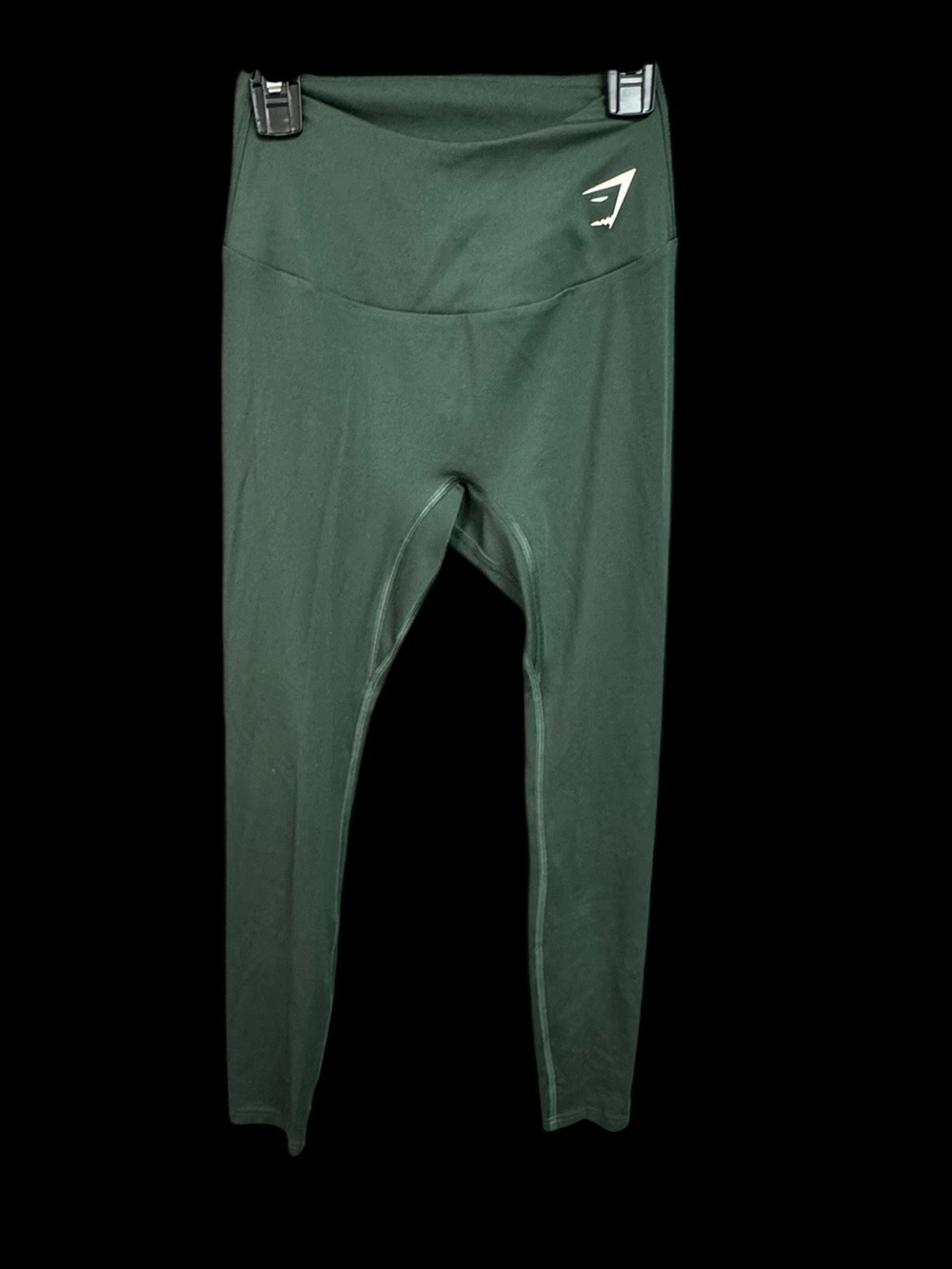 Gymshark Dark Green High-Rise Leggings tag cut out